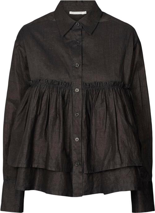 Se Rabens Saloner Multi Layer Frill Shirt Shaker Kvinde Black Toppe Str S - hos Magasin ved Magasin