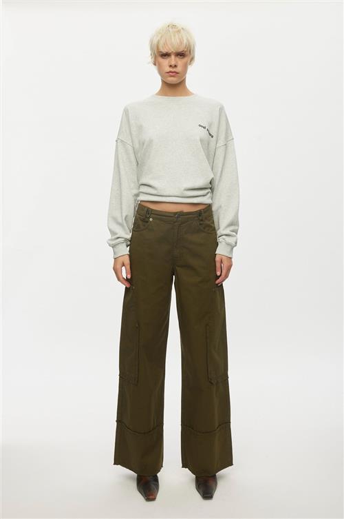 Oval Square Pete Pants Kvinde Dark Olive Bukser Str M - Bomuld hos Magasin