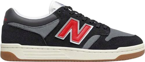 New Balance Bb480lvb Mand Black/red Sneakers Str 43 - Læder hos Magasin