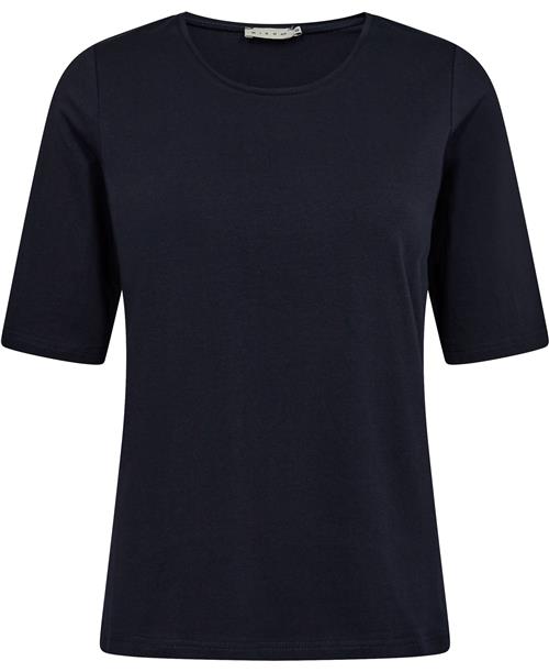 Micha BB Tshirt _ Basic Must Kvinde Navy Kortærmede T-shirts Str M - hos Magasin