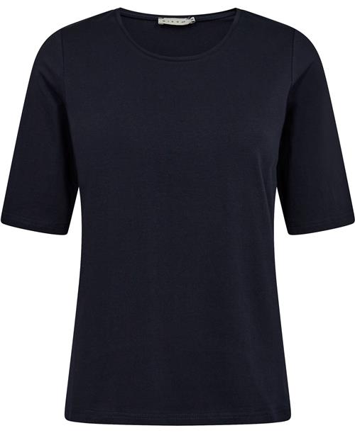 Micha BB Tshirt _ Basic Must Kvinde Navy Kortærmede T-shirts Str S - hos Magasin