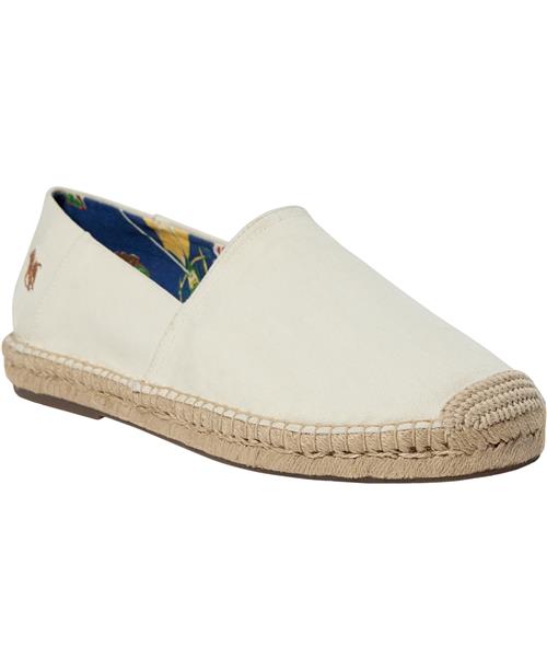 Polo Ralph Lauren Washed Canvascevio Slip-so-lfr Mand Cream Loafers Str 41 - hos Magasin