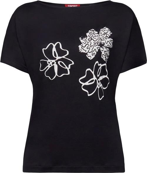 Se Esprit F_AW Tshirt Kvinde Black Kortærmede T-shirts Str XS - hos Magasin ved Magasin