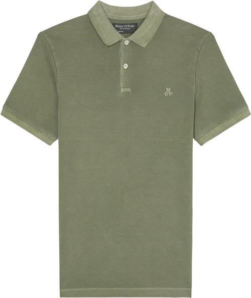 Marc O’Polo Poloshirt, Short Sleeve, rib Collar Mand Olive Kortærmede Poloer Str S - hos Magasin