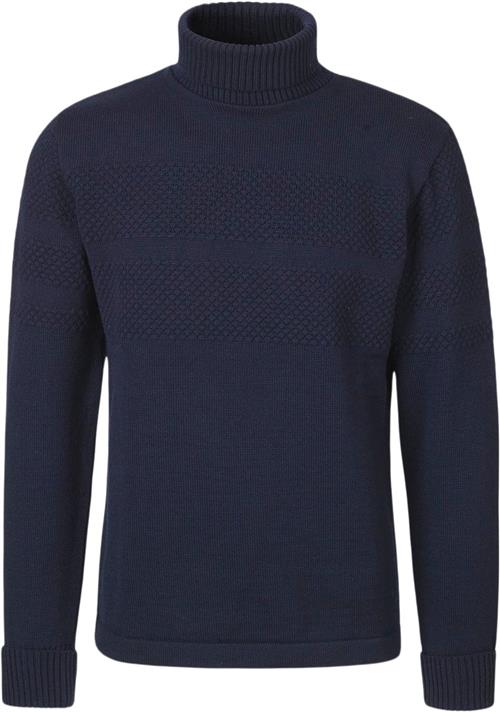 Se Mads Nørgaard - Copenhagen Wool Klemens Knit Mand Blå Turtlenecks Str L - Uld hos Magasin ved Magasin