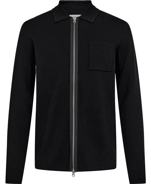 Samsøe Samsøe Guna X zip 10490 Mand Black Cardigans Str L - Viskose hos Magasin