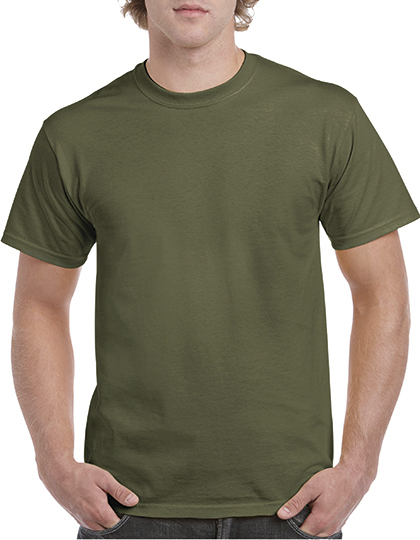 Gildan Gildan Heavy Cotton Adult Tshirt Kvinde Military Green Kortærmede T-shirts Str XL - hos Magasin