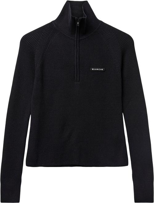 Blanche Carrick Zip Jumper Kvinde Black Rullekraver Str XS - Bomuld hos Magasin