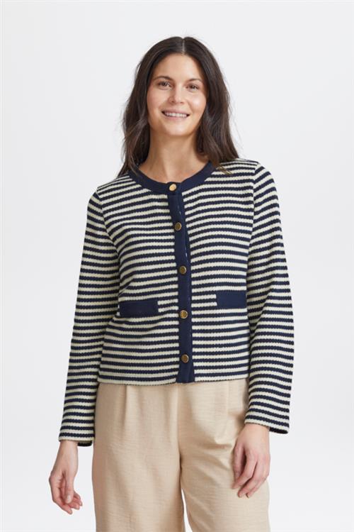 Se Fransa Fxsunne CAR 1 Kvinde Navy Blazer Mix Cardigans Regular Fit Str XS - hos Magasin ved Magasin