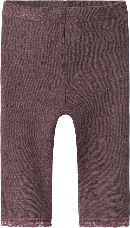 Name It Nbfwang Wool Needle Legging Solid N Str 74 - Sparrow Leggings hos Magasin