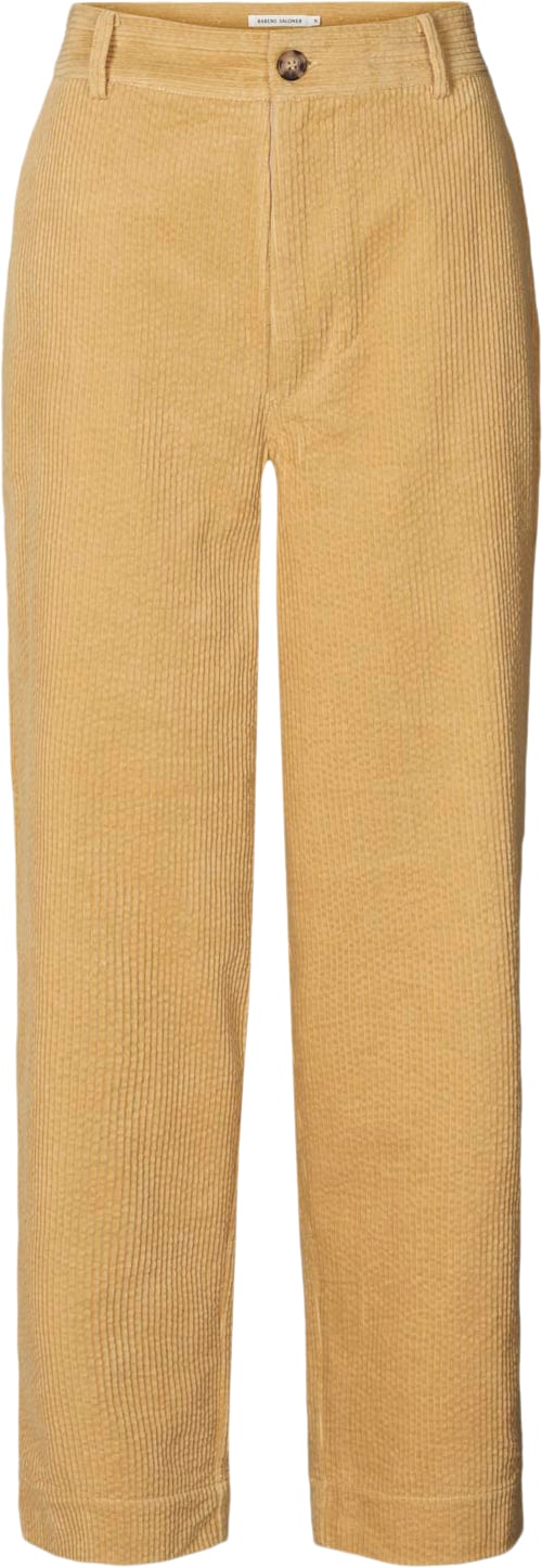 Rabens Saloner Corduroy Pants Carly Kvinde Mustard Bukser Med Lige Ben Str S - hos Magasin