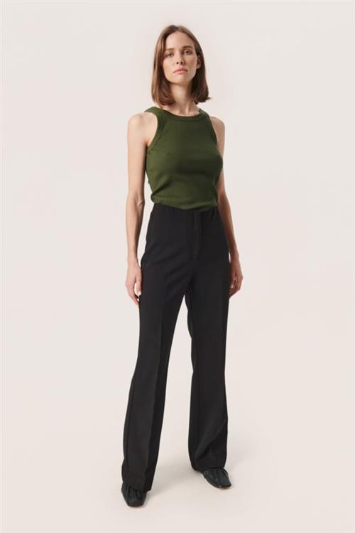 Soaked in Luxury Slcorinne Pants Kvinde Black Flare Bukser Slim Fit Str XS - hos Magasin