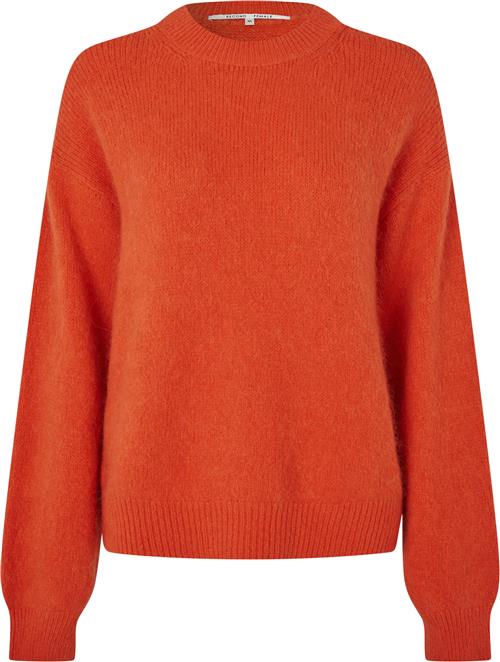 Second Female Wanda Knit Long Sleeve Kvinde Pureed Pumpkin Sweaters Str S - hos Magasin