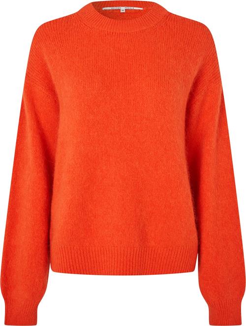 Second Female Wanda Knit Long Sleeve Kvinde Pureed Pumpkin Sweaters Str XS - hos Magasin