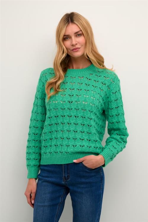 Kaffe Kaelena Knit Pullover Kvinde Gumdrop Green Sweaters Str S - hos Magasin