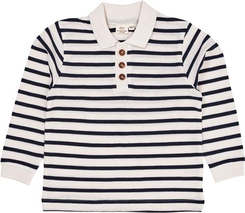 Copenhagen Colors Striped Pique Polo W. LS Str 92 - Navy/cream Strip Poloer Bomuld hos Magasin