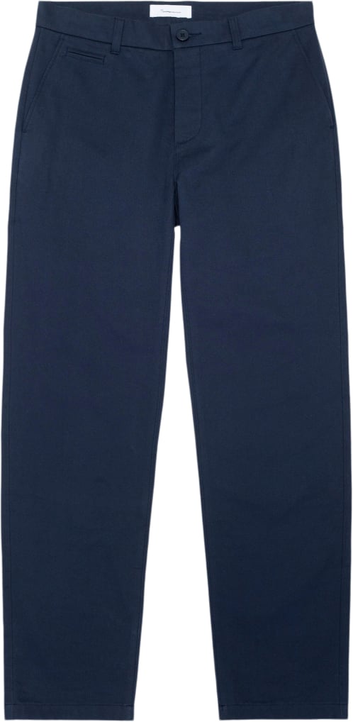 Se Knowledge Cotton Apparel Chuck Regular Chino Twill Pants Gots/vegan Mand Blå Chinos Str 28/32 - Bomuld hos Magasin ved Magasin