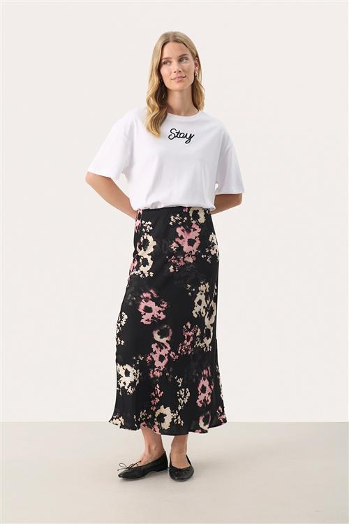 Part Two Laurinapw SK Kvinde Black Blurred Flower Maxi Nederdele Slim Fit Str 36 - hos Magasin