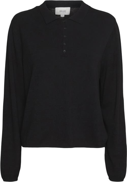 Se Vero Moda Vmlenny LS Polo Shirt VMA Kvinde Black Sweaters Regular Fit Str S - hos Magasin ved Magasin