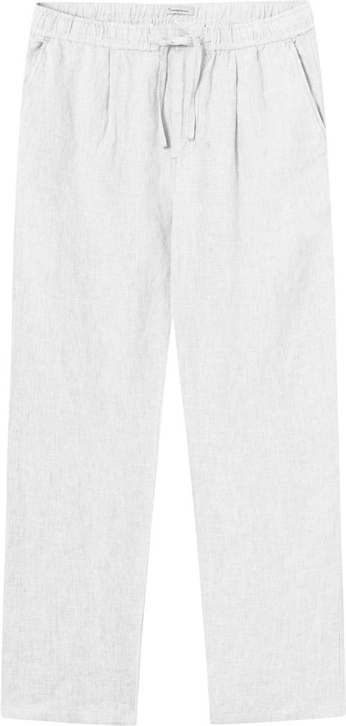 Knowledge Cotton Apparel Loose Linen Pant Gots/vegan Mand Hvid Casual Bukser Str M - hos Magasin