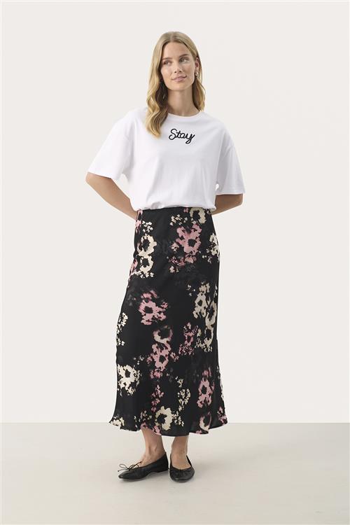 Part Two Laurinapw SK Kvinde Black Blurred Flower Maxi Nederdele Slim Fit Str 40 - hos Magasin