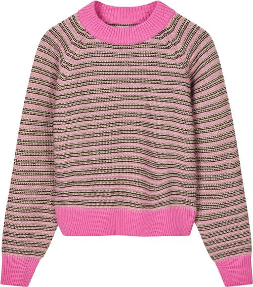 Se Mads Nørgaard - Copenhagen Stripey Martha Sweater Kvinde Lyserød Og Sand Med Striber Sweaters Str S - hos Magasin ved Magasin