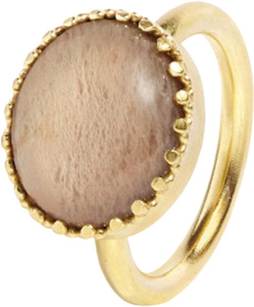 Carré Jewellery Ceos Ring With Sand Moonstone gol 54 - Ringe hos Magasin