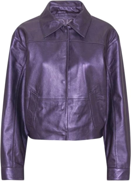 MDK Dunmore Disco 100 Leather Jacket Purple Kvinde Purple Læderjakker Str 40 - Læder hos Magasin