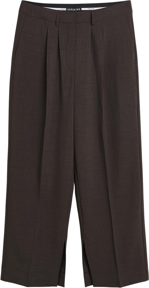 Se HERSKIND Rupert Pants Kvinde Java Brown Bukser Med Brede Ben Str 40 - Polyester hos Magasin ved Magasin