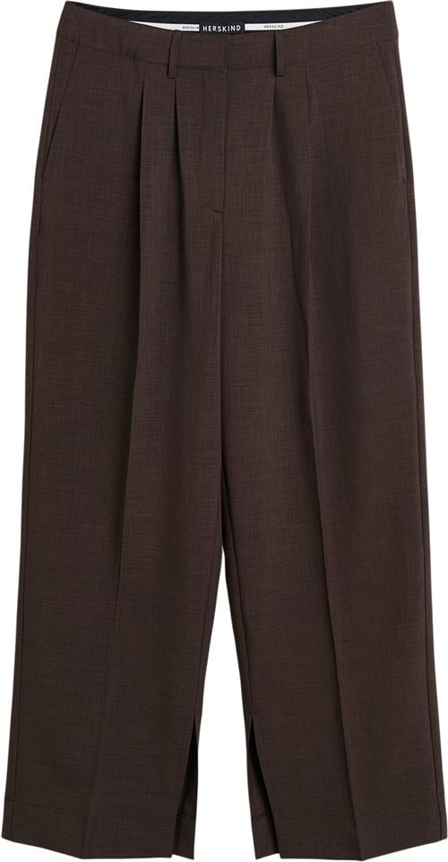 Se HERSKIND Rupert Pants Kvinde Java Brown Bukser Med Brede Ben Str 34 - Polyester hos Magasin ved Magasin