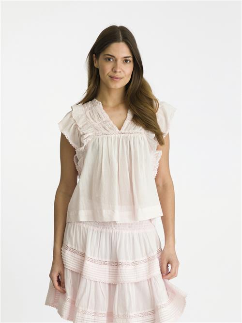 Neo Noir Jayla S Voile Top Kvinde Light Pink Toppe Str 44 - hos Magasin