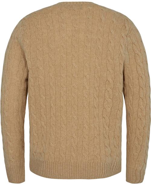 Se Polo Ralph Lauren 2/15 Wool/cash Rwslsl-plo Mand Camel Melange Sweaters Str S - Uld hos Magasin ved Magasin