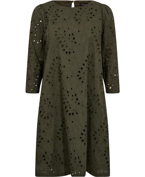 Bruuns Bazaar Argyreiabbluzie Dress Kvinde Deep Depths Midi Kjoler Str 38 - Bomuld hos Magasin