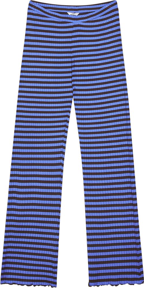 Mads Nørgaard - Copenhagen 5x5 Stripe Lonnie Pants Kvinde Blå Og Hvid Med Striber Bukser Str L - hos Magasin