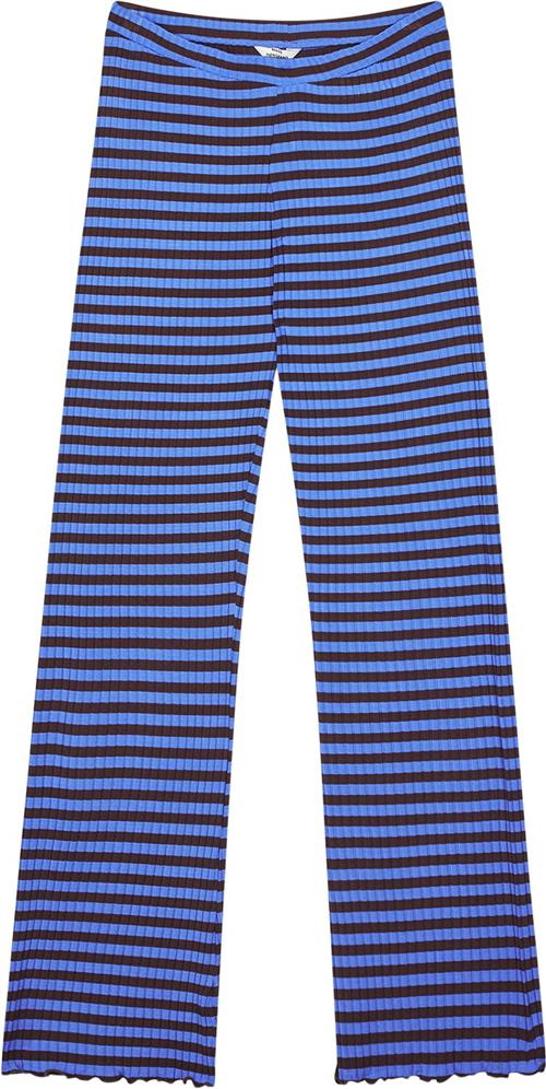 Mads Nørgaard - Copenhagen 5x5 Stripe Lonnie Pants Kvinde Blå Og Hvid Med Striber Bukser Str M - hos Magasin