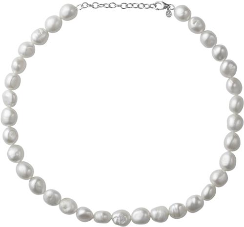 ByBiehl Pearl Necklace Grande Silver - Perlehalskæder hos Magasin