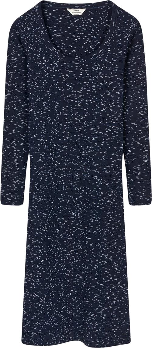 Mads Nørgaard - Copenhagen 2x2 Cotton Space Bubi Dress Kvinde Blå Med Print Midi Kjoler Str XL - hos Magasin