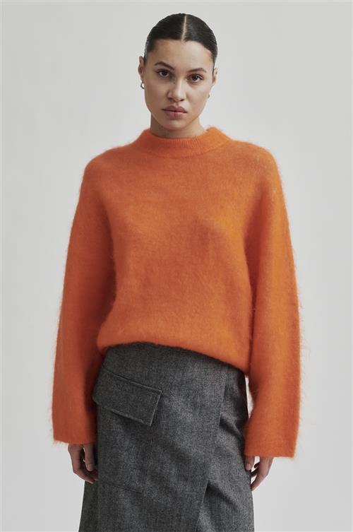 Se Second Female Anneleen Knit Oneck Kvinde Pureed Pumpkin Sweaters Str L - hos Magasin ved Magasin