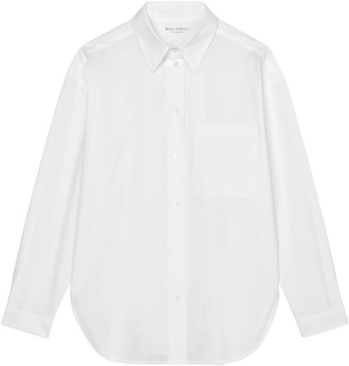 Marc O’Polo Blouse, Long Sleeve, Kent Collar, p Kvinde White Langærmede Skjorter Str 42 - hos Magasin