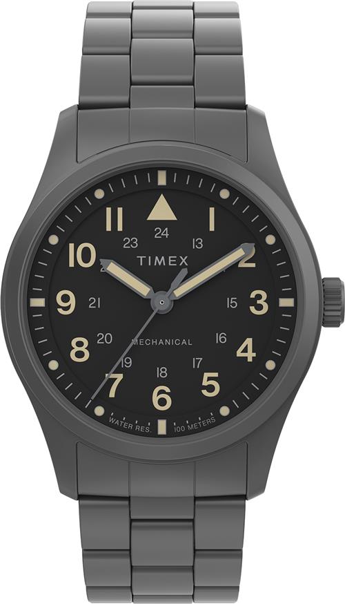 Timex Expedition North Field Mechanical 38mm Black IP SST Case Bla One size - Ure Stål hos Magasin