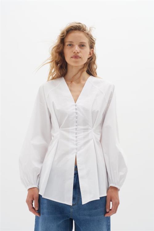 Se InWear Helveiw Blouse Kvinde Pure White Langærmede Bluser Str 38 - hos Magasin ved Magasin