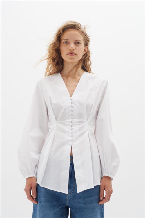 Se InWear Helveiw Blouse Kvinde Pure White Langærmede Bluser Str 36 - hos Magasin ved Magasin