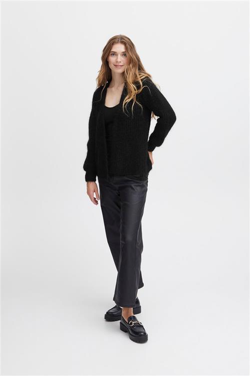 Se Sorbet Sbbellissima Knit Cardigan Kvinde Jet Black Cardigans Str M/L - hos Magasin ved Magasin