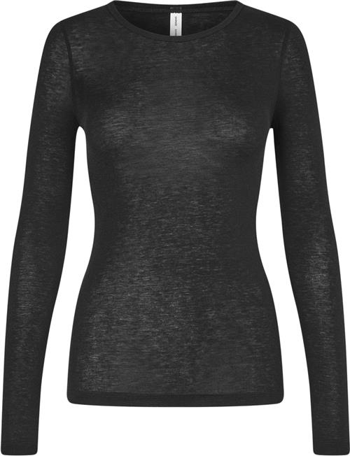 Samsøe Samsøe Sadou Tshirt ls 15499 Kvinde Black Toppe Str M - hos Magasin