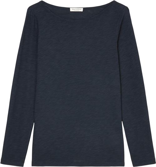 Marc O’Polo Tshirt, Long Sleeve, Boat Neck Kvinde Manic Midnight Langærmede T-shirts Str L - hos Magasin