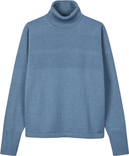 Mads Nørgaard - Copenhagen Wool Klemens Knit Mand Lyseblå Turtlenecks Str L - Uld hos Magasin