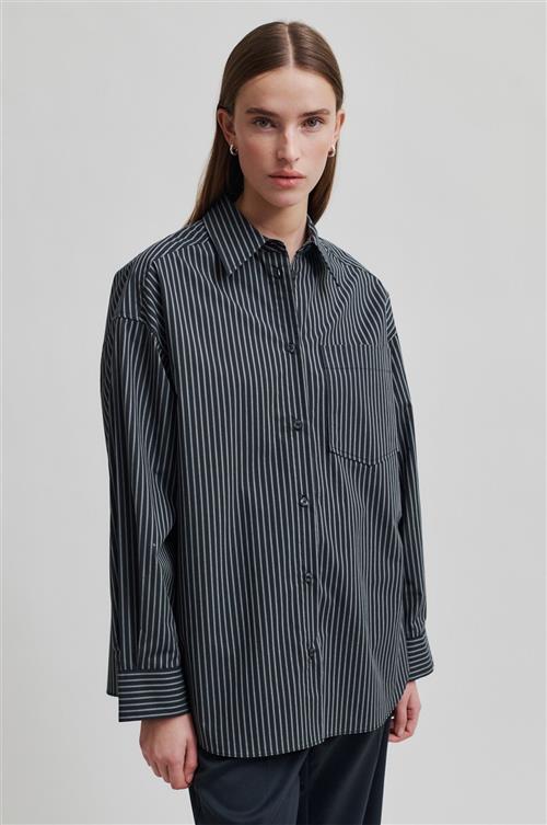 Second Female Cities Oversize Shirt Kvinde Vulcan Skjorter Str S - Bomuld hos Magasin