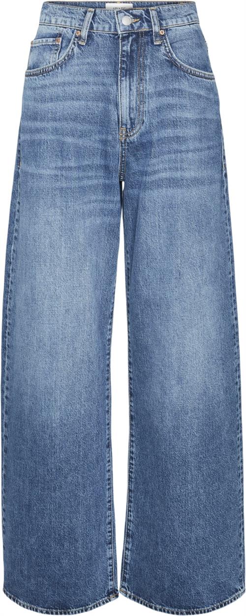 Vero Moda Vmelina SHR Wide Denim Jeans Ba3284 Kvinde Medium Blue Denim Jeans Str "30/""34" Denim - hos Magasin