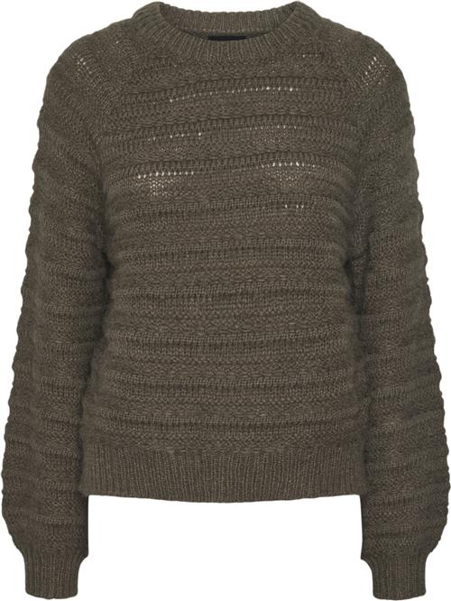 Pieces Pcjayda LS Oneck Knit Noos Kvinde Morel Sweaters Str S - hos Magasin