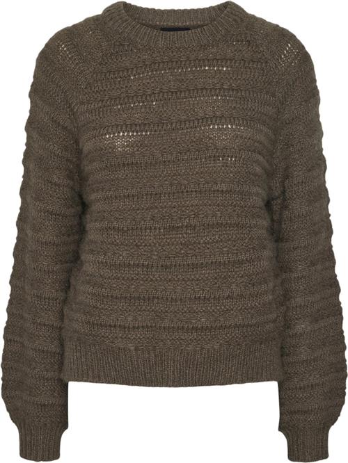 Se Pieces Pcjayda LS Oneck Knit Noos Kvinde Morel Sweaters Str M - hos Magasin ved Magasin